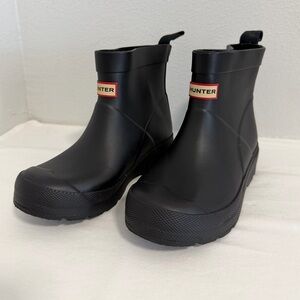 Hunter kids rain rubber bootie black  SzUK12-US B13-G1